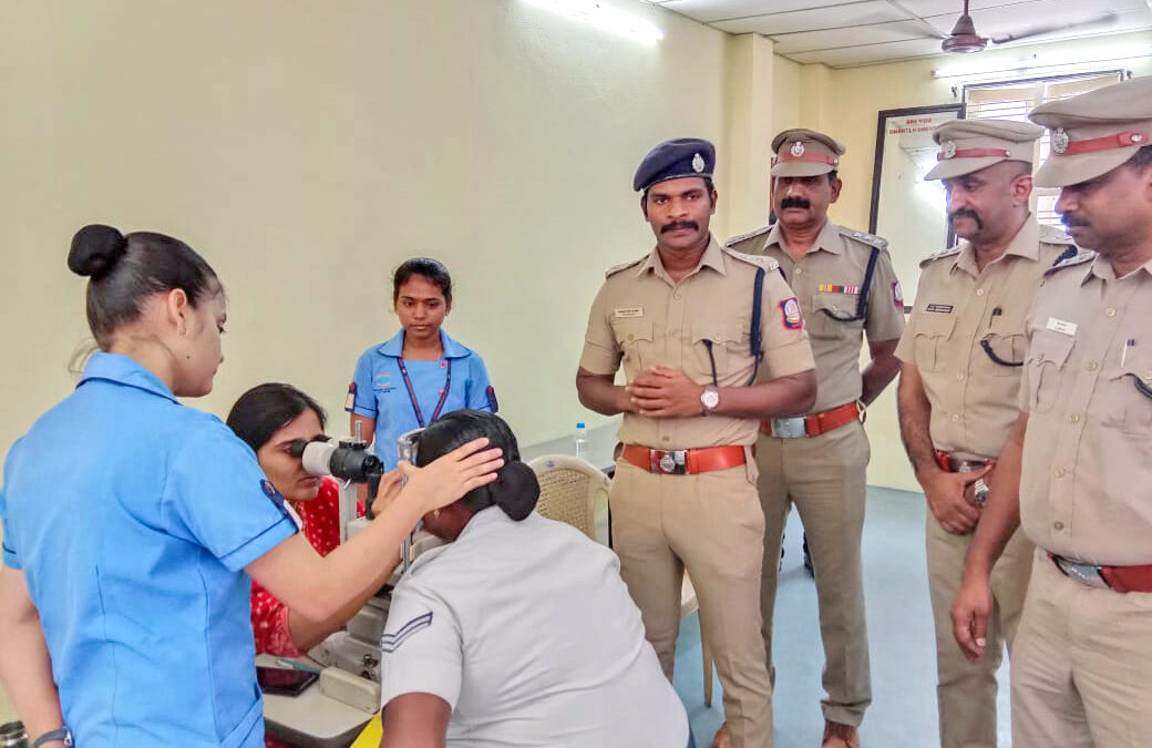 Sankara conducts Free Eye Camp for police personnel