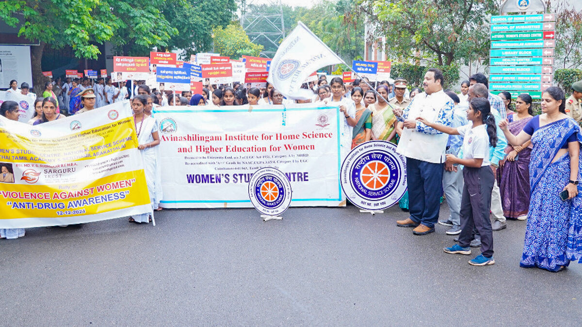 Avinashilingam Institute hosts Anti-Drug Awareness Rally