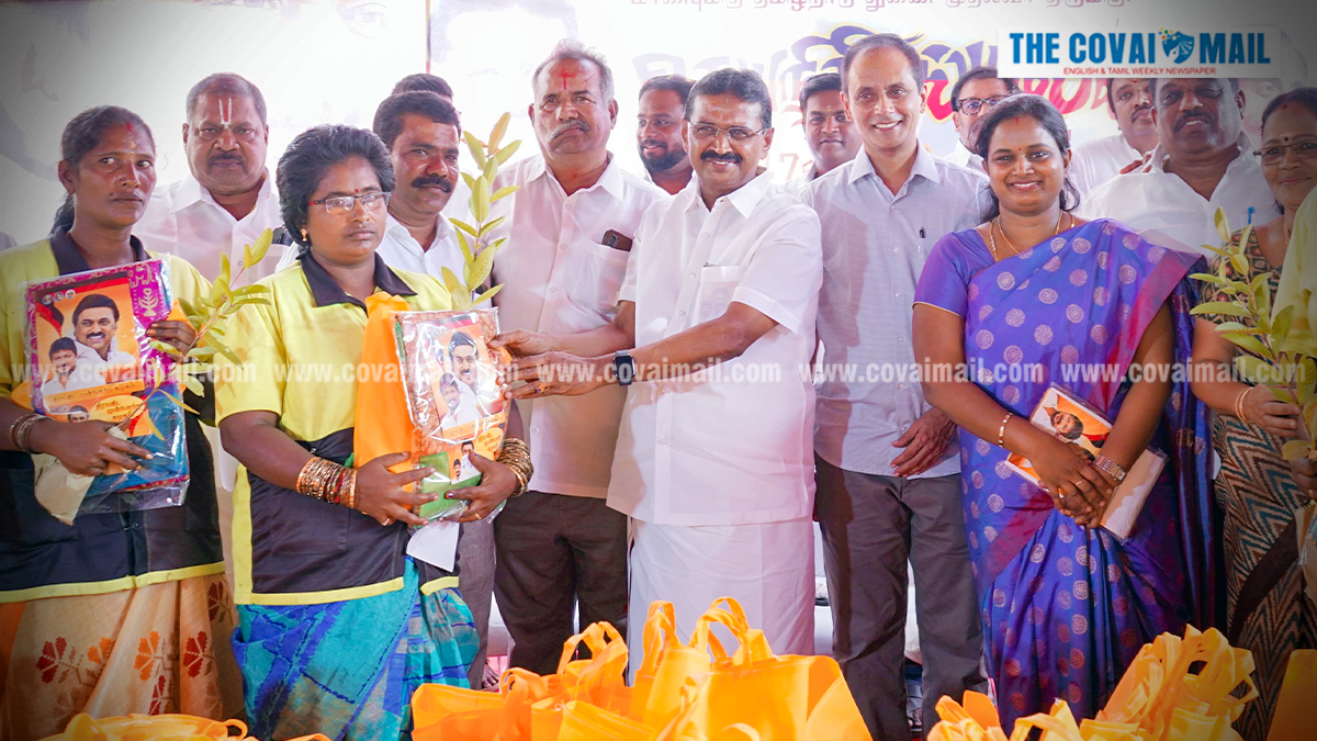 திமுக சுற்றுச்சூழல் அணி சார்பில்  நலத்திட்ட உதவி வழங்கல்