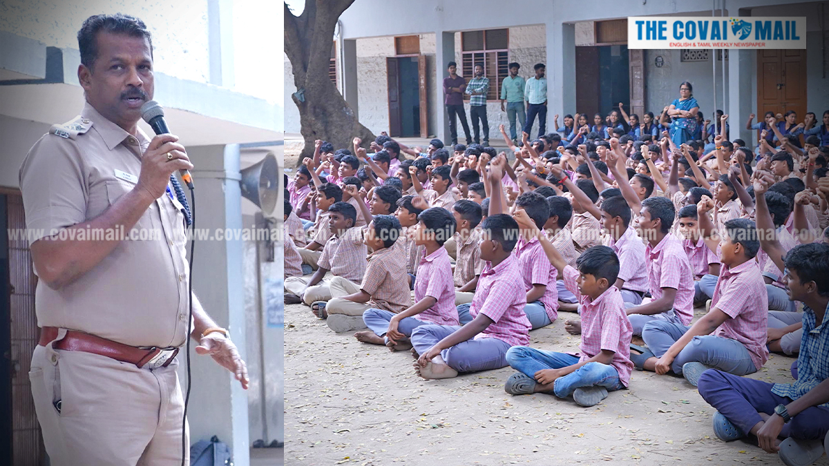 பள்ளி மாணவர்களுக்கு சாலை பாதுகாப்பு விழிப்புணர்வு