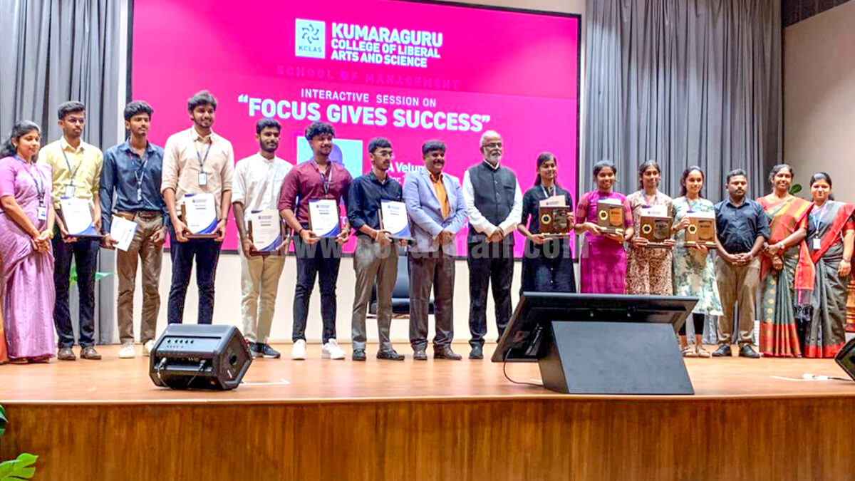 Kumaraguru College organises an Interactive Session on ‘Focus Gives Success’