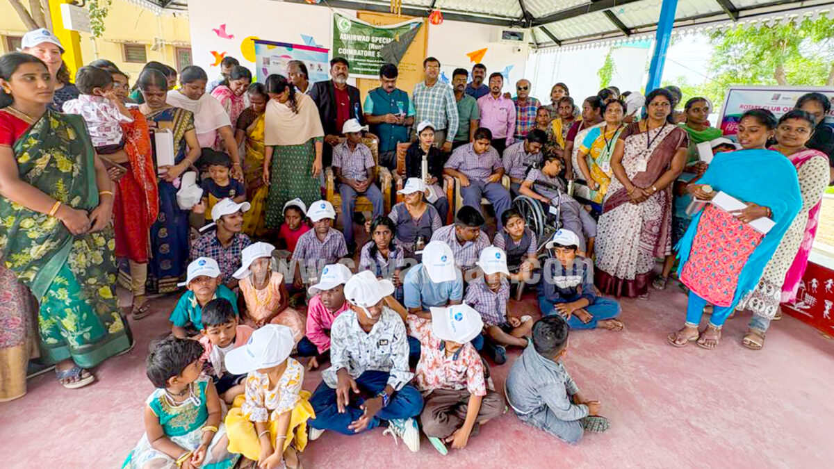 Rotary Uptown takes 45 special children to Namma Park in Kalapatti