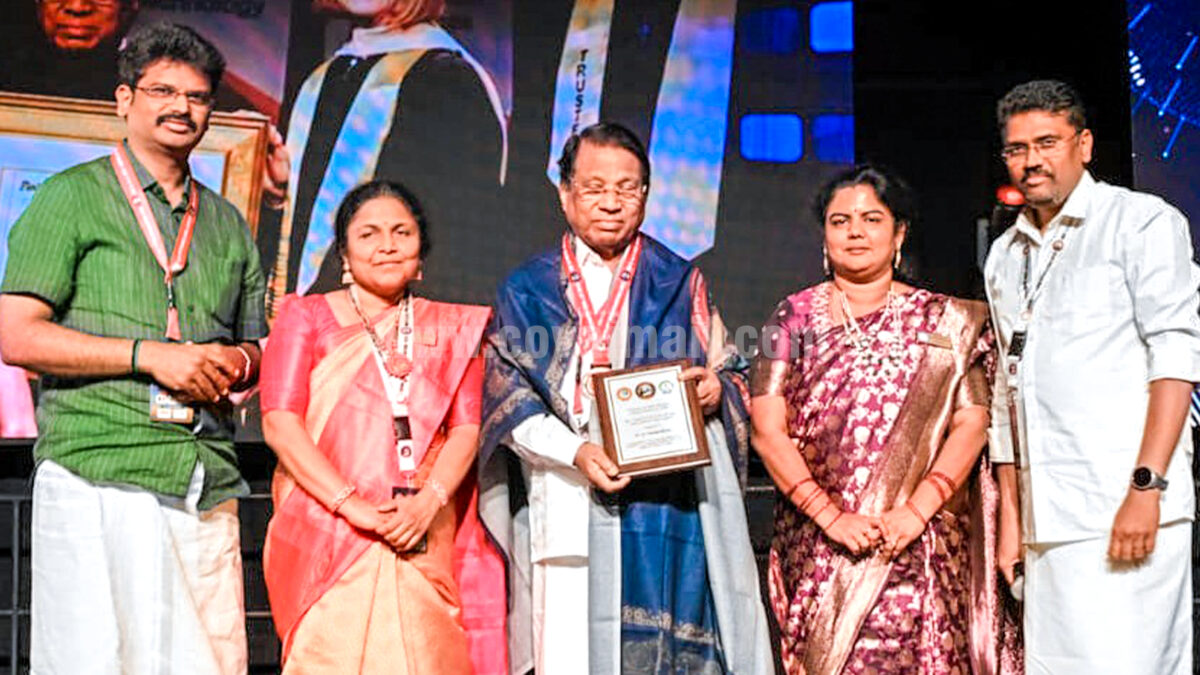 VIT Founder honoured with the “Highly Noble Person” Award