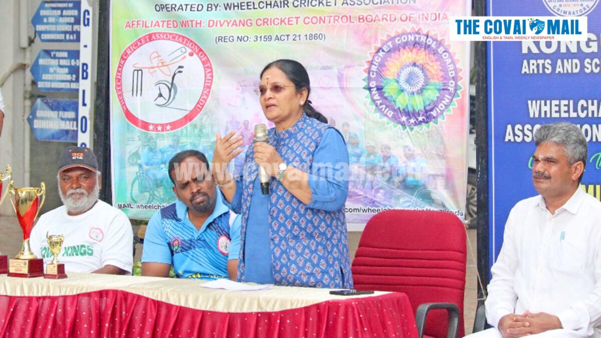 Tamil Nadu Wheelchair Cricket Premier held at Kongunadu College
