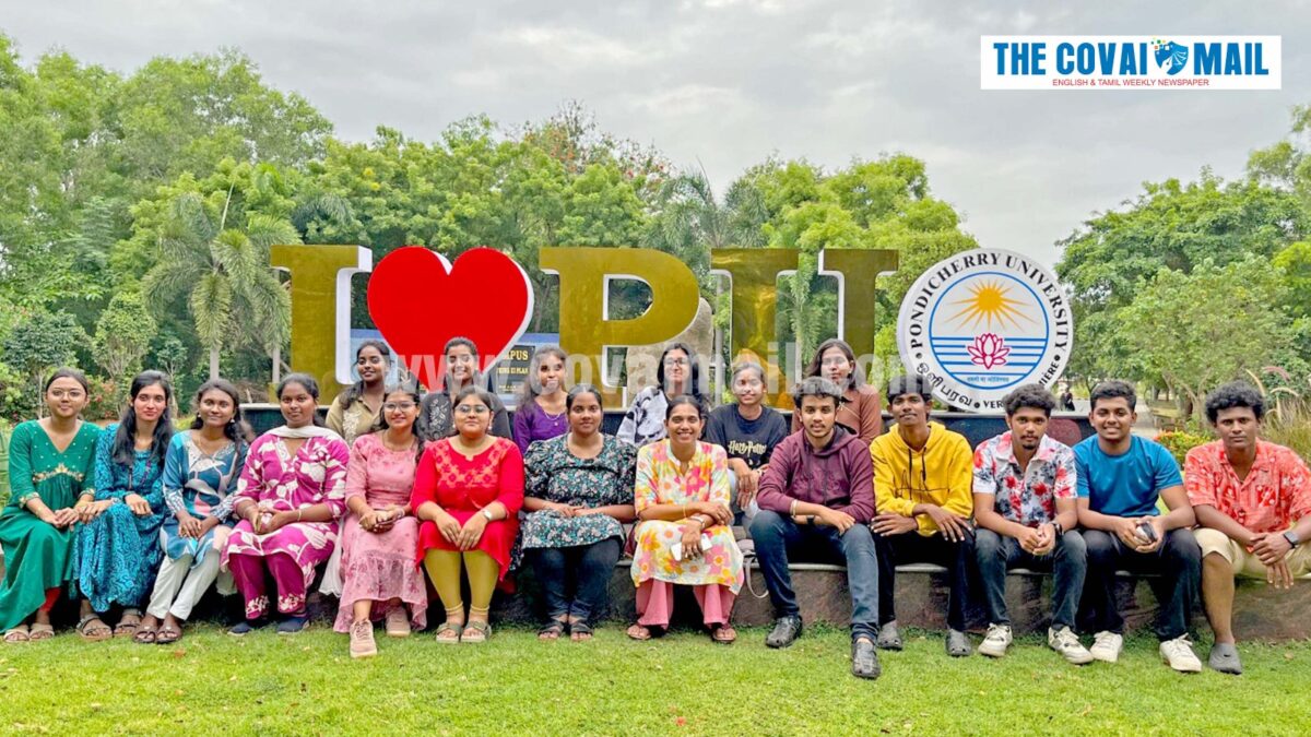 Hindusthan College French students visit Puducherry