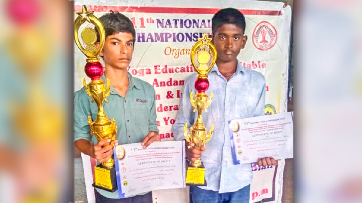 Amrita Vidyalayam students won 1st place in National Yoga Championship