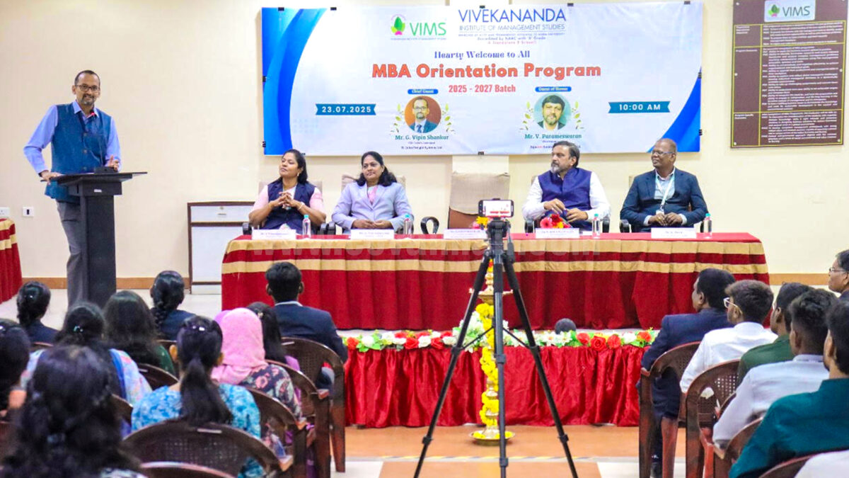 VIMS inducts MBA students of the 2025-27 batch