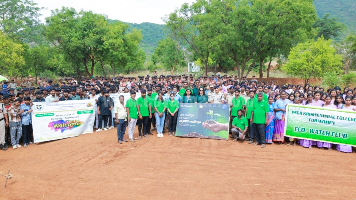 5,000 Saplings Planted in 1 Day by Siruthuli, HCL Foundation, and CRPF