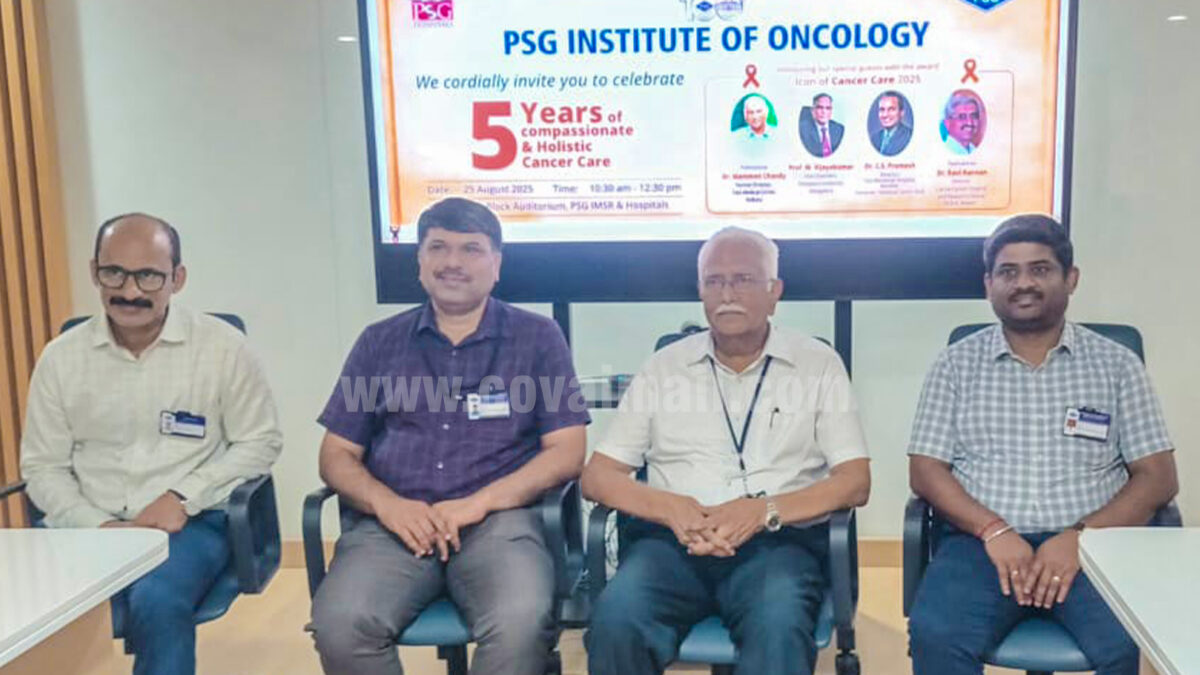 PSG Institute of Oncology to Celebrate its 5th Anniversary on 25 Aug