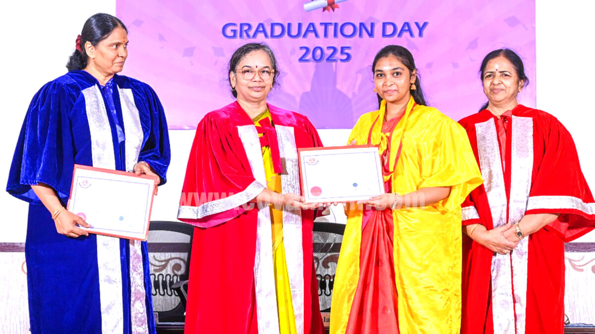 கிருஷ்ணம்மாள் கல்லூரியில் பட்டமளிப்பு! பட்டம் பெற்ற 2540 மாணவிகள்
