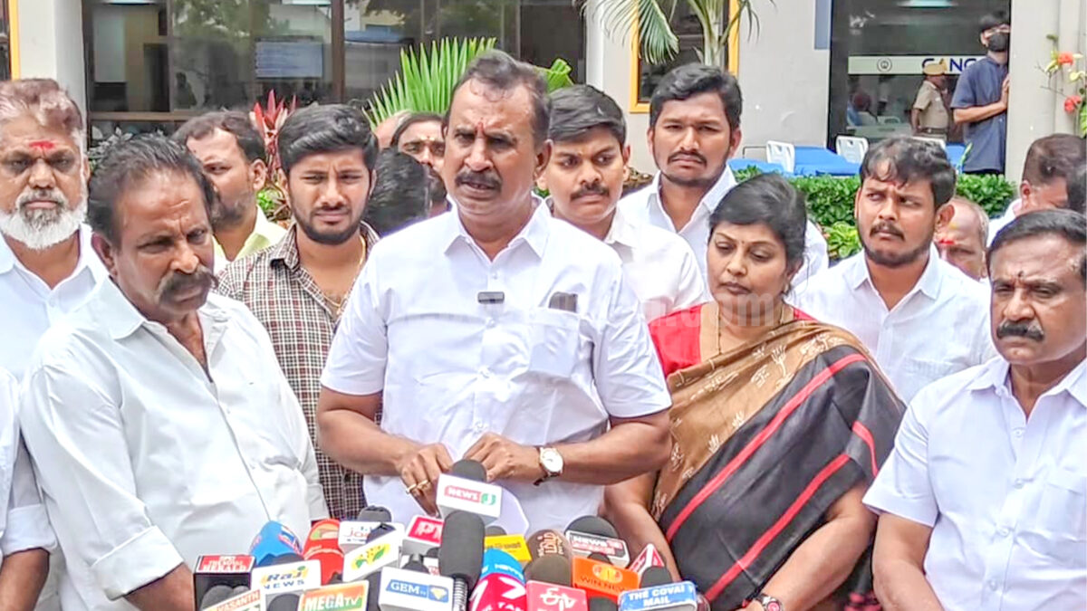 யானை – மனித மோதல்:  விரைவில் அதிமுக போராட்டம்  – எஸ்.பி.வேலுமணி பேட்டி