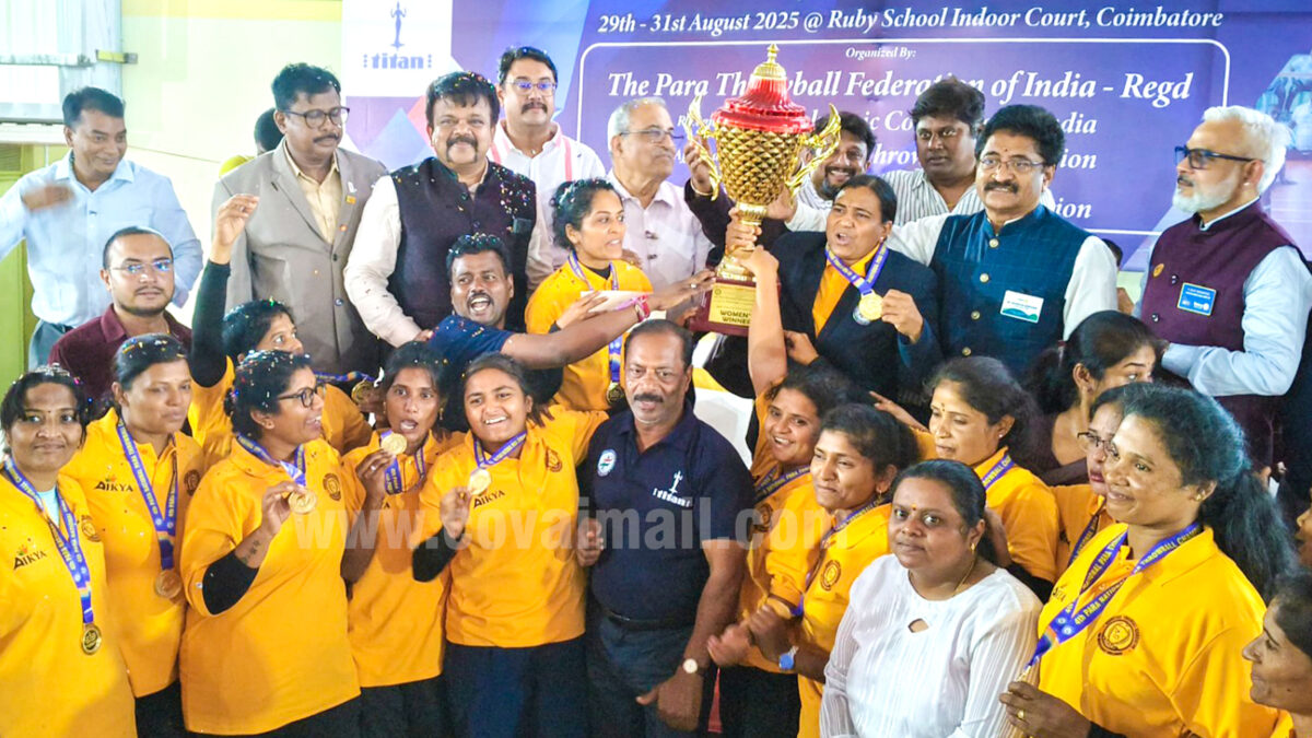 Tamil Nadu’s largest para-throwball held in Coimbatore with 12 states and 350 athletes participating