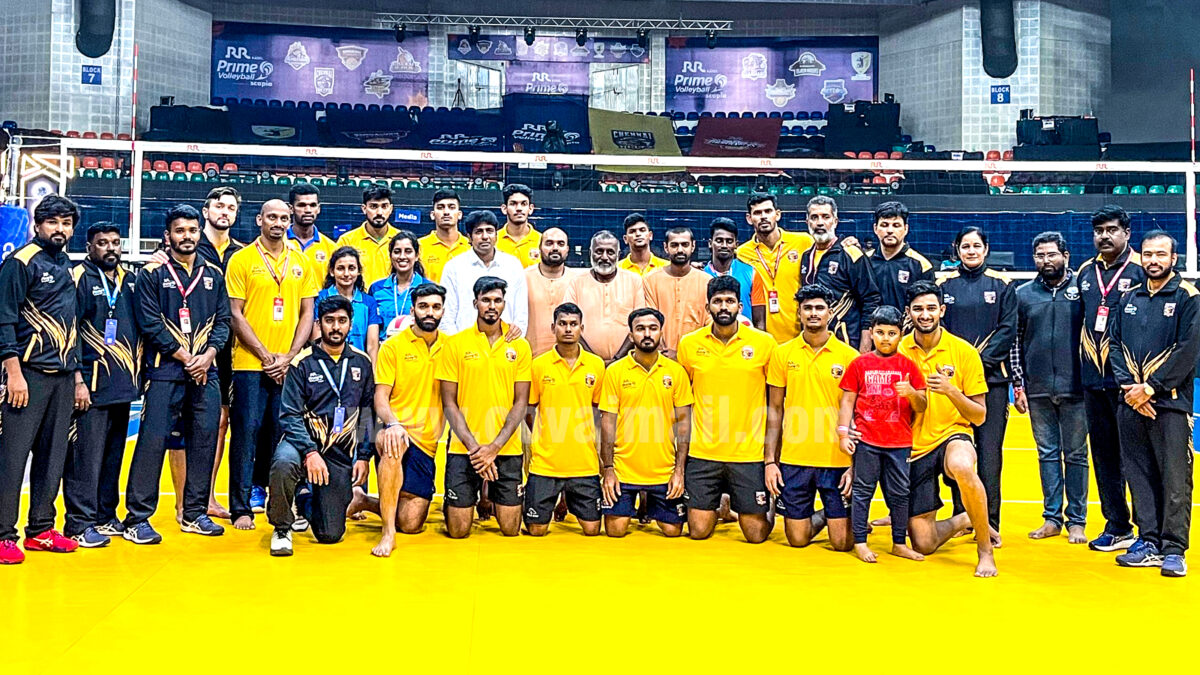 Isha Gramotsavam 2025 Champions Honoured at Prime Volleyball League