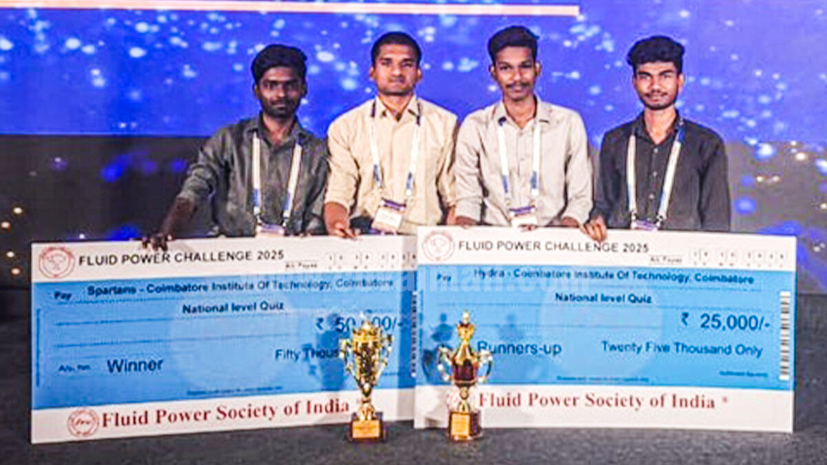 CIT Students wins ₹75000 in Fluid Power Challenge 2025