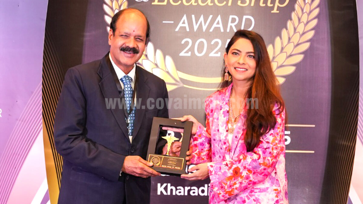 KMCH COO Dr. Sivakumaran receives the ‘Best Inventory Controller of India’ Award