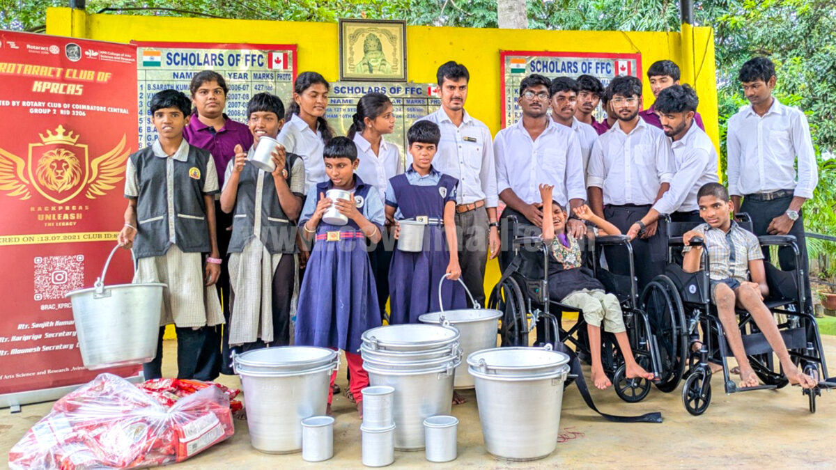 KPR students donate 2 wheelchairs and essential items to a Home