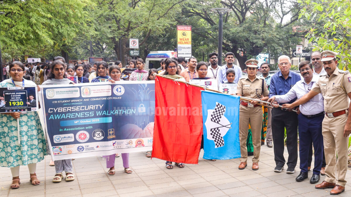 Sri Ramakrishna Engineering College conducts Cybersecurity Awareness Walkathon