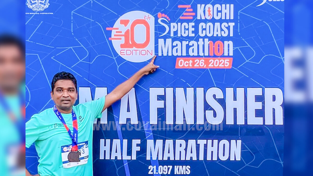 Rtn. Nelson Completes 73rd Half Marathon at Kochi Spice Coast Marathon
