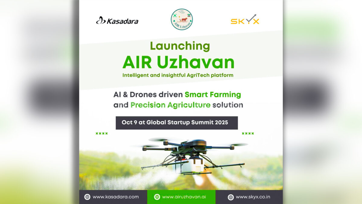 “AIR Uzhavan” drone launched at Global startup summit
