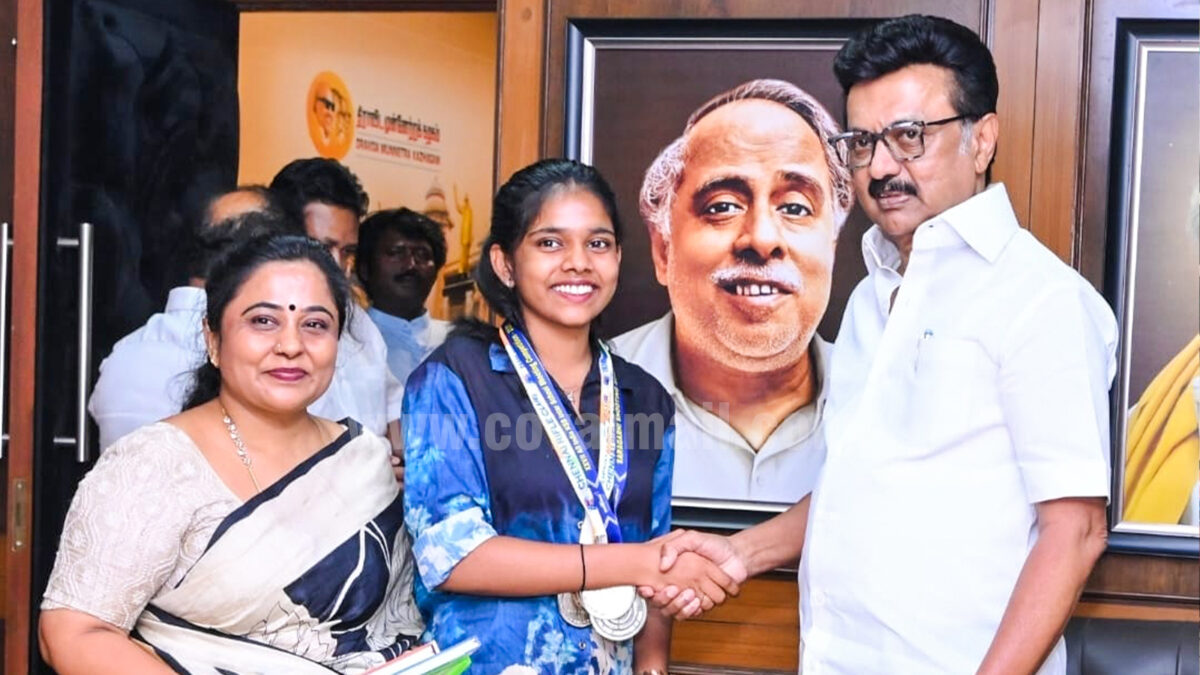 துப்பாக்கி சுடுதல் போட்டியில் இந்துஸ்தான் பள்ளி மாணவி சாதனை