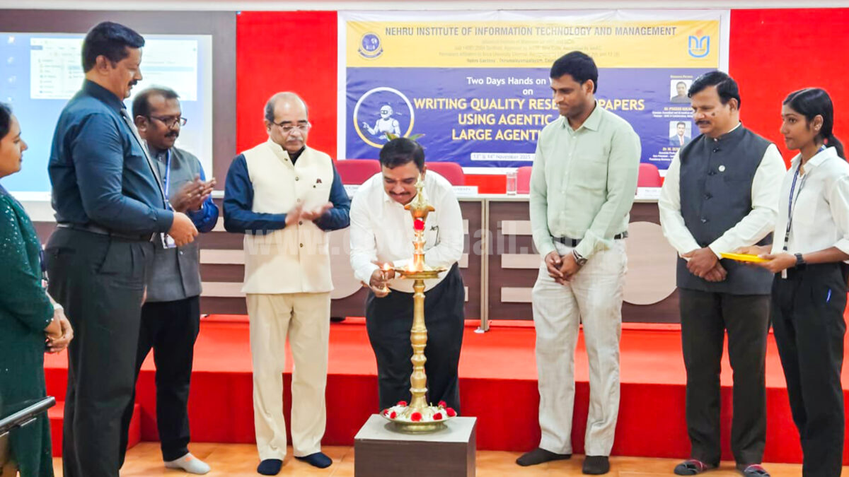 Nehru Institute organise a workshop on Writing Quality Research Papers using AI