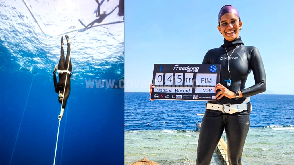 PSG Alumna sets 5 National Records in Freediving - The Covai Mail