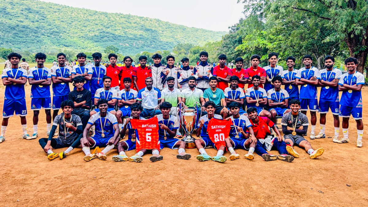 Rathinam College Wins 1st place in Bharathiar University Inter-Zone Football Tournament