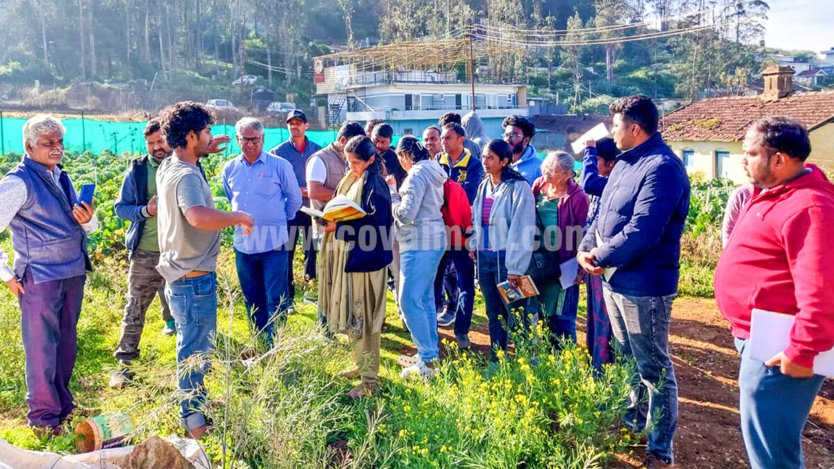 மண் காப்போம் இயக்கம் சார்பில் ஊட்டியில் மலைக் காய்கறிகள் சாகுபடி பயிற்சி