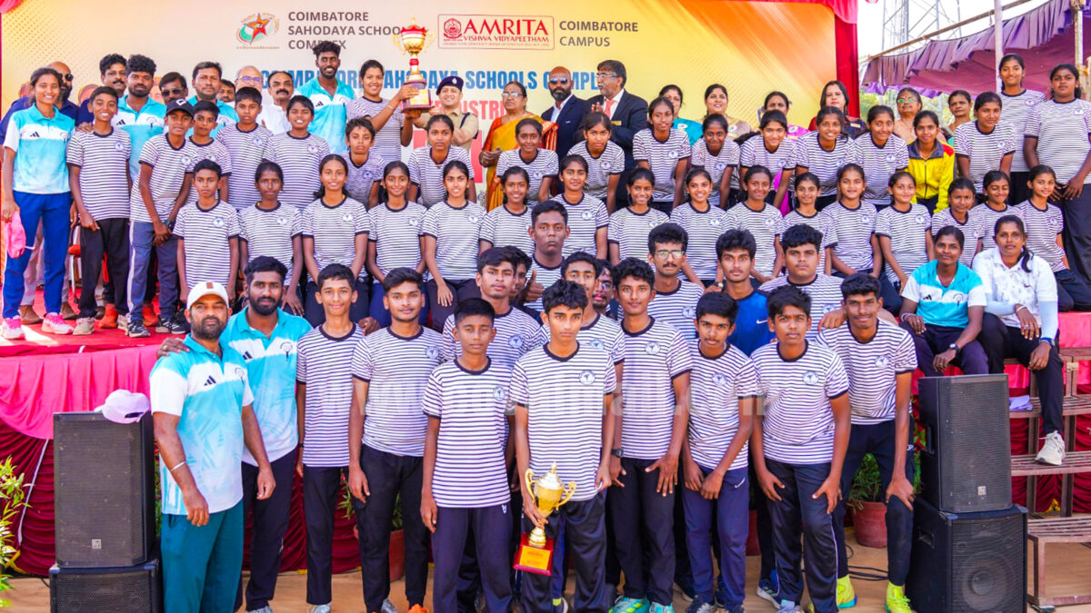 Brindhavan Vidyalaya Public School wins the overall championship in the 46th Coimbatore Sahodaya Annual Athletic Meet