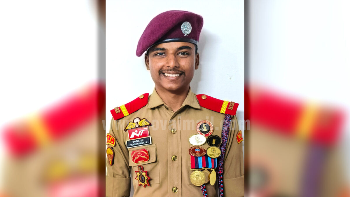 ஆக்ரா விமானப்படை பயிற்சியில் கே.பி.ஆர். கல்லூரி மாணவர் சாதனை