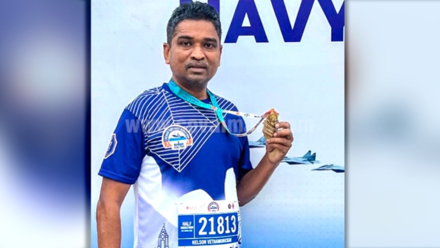 Rtn. Nelson completes 75th marathon at Indian Navy Marathon