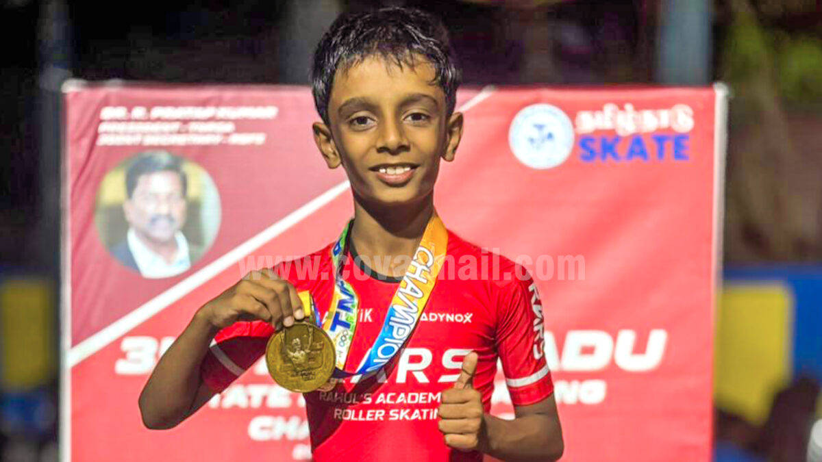 Coimbatore boy wins Gold at State Roller Skating Championship