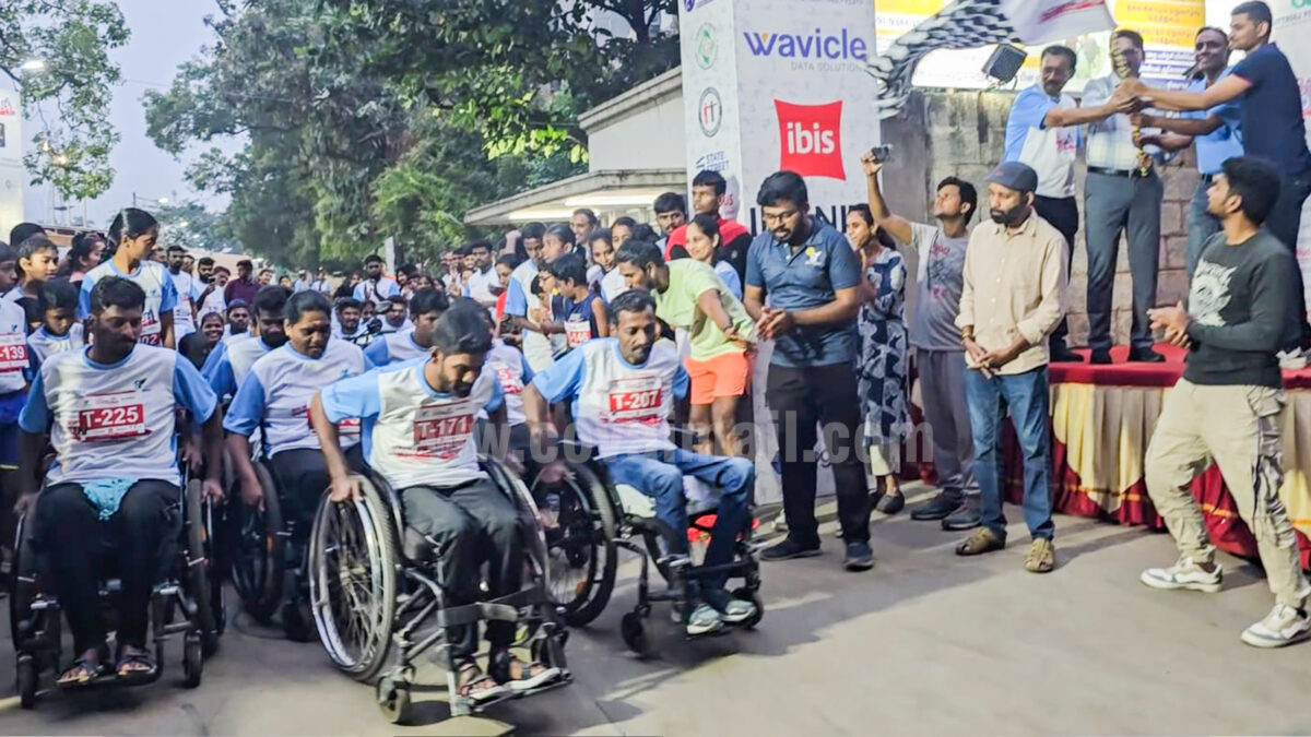 கங்கா மருத்துவமனை சார்பில் வீல்ஸ் மாரத்தான்