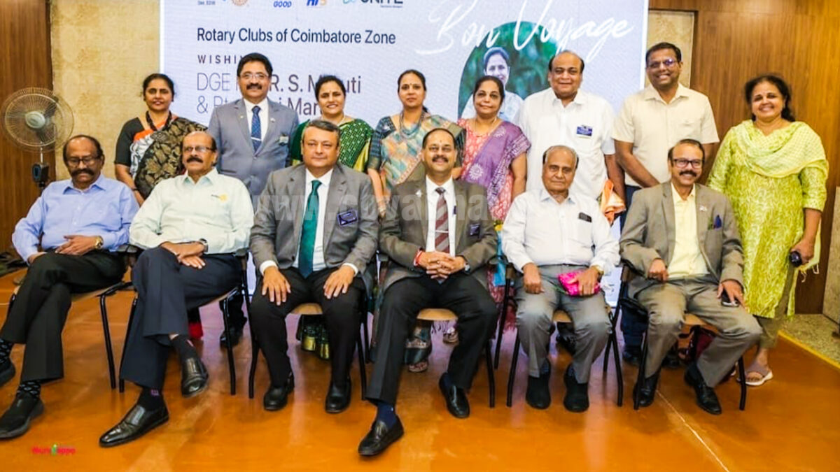 Rotary Clubs of Coimbatore Zone Felicitate DGE R. S. Maruti at Bon Voyage Function
