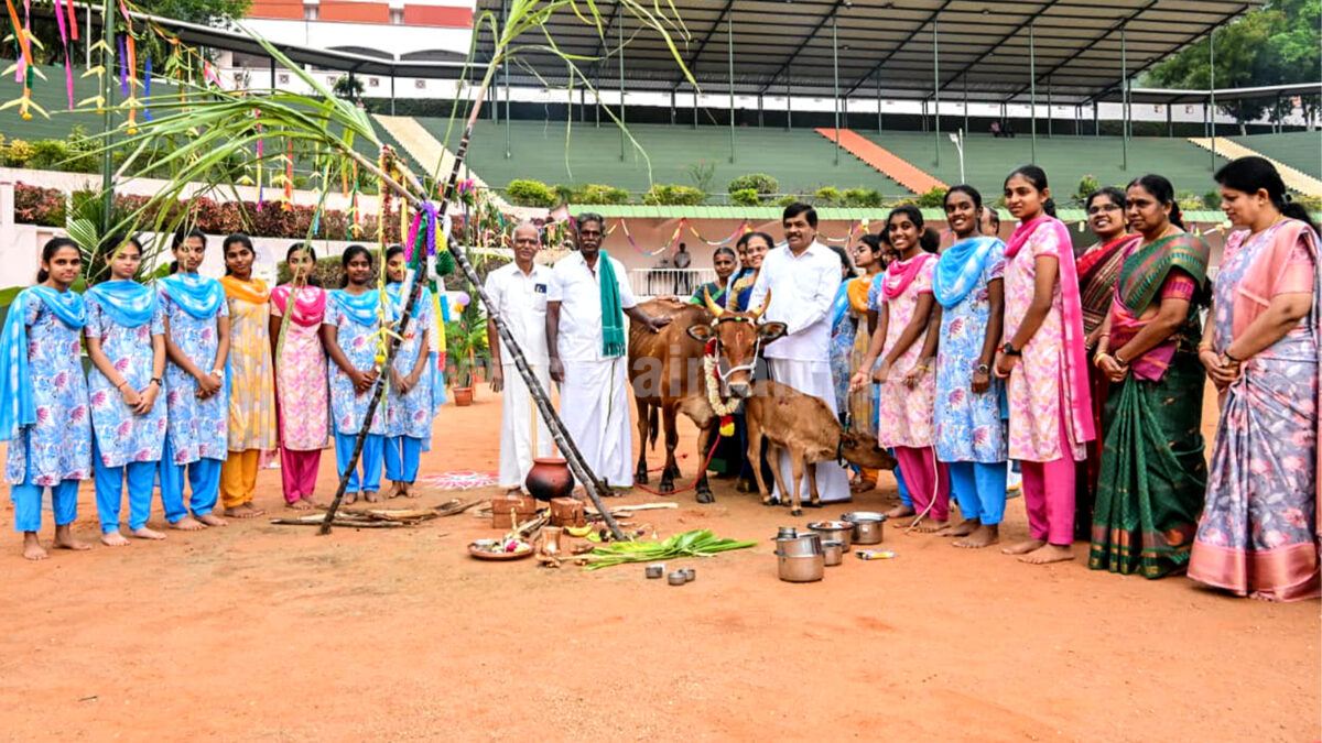 சச்சிதானந்த பள்ளியில் பொங்கல் விழா