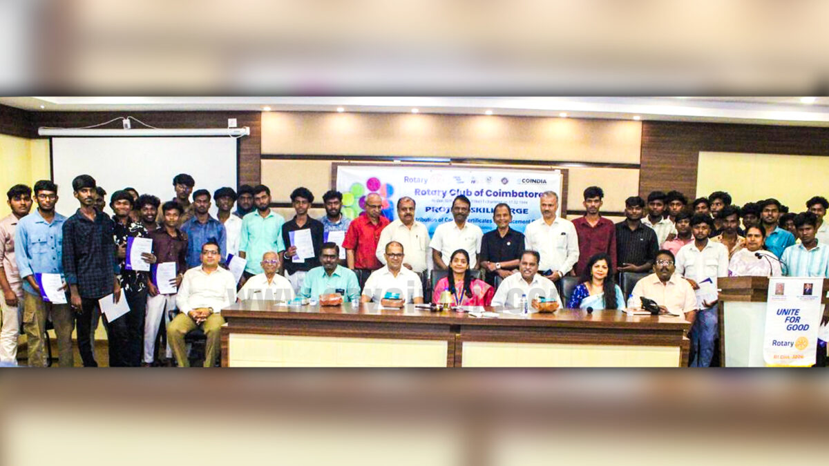 Rotary Coimbatore empowers city youth through vocational skill training programmes
