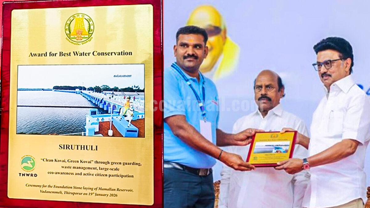 Siruthuli receives a State-Level Award from MK Stalin