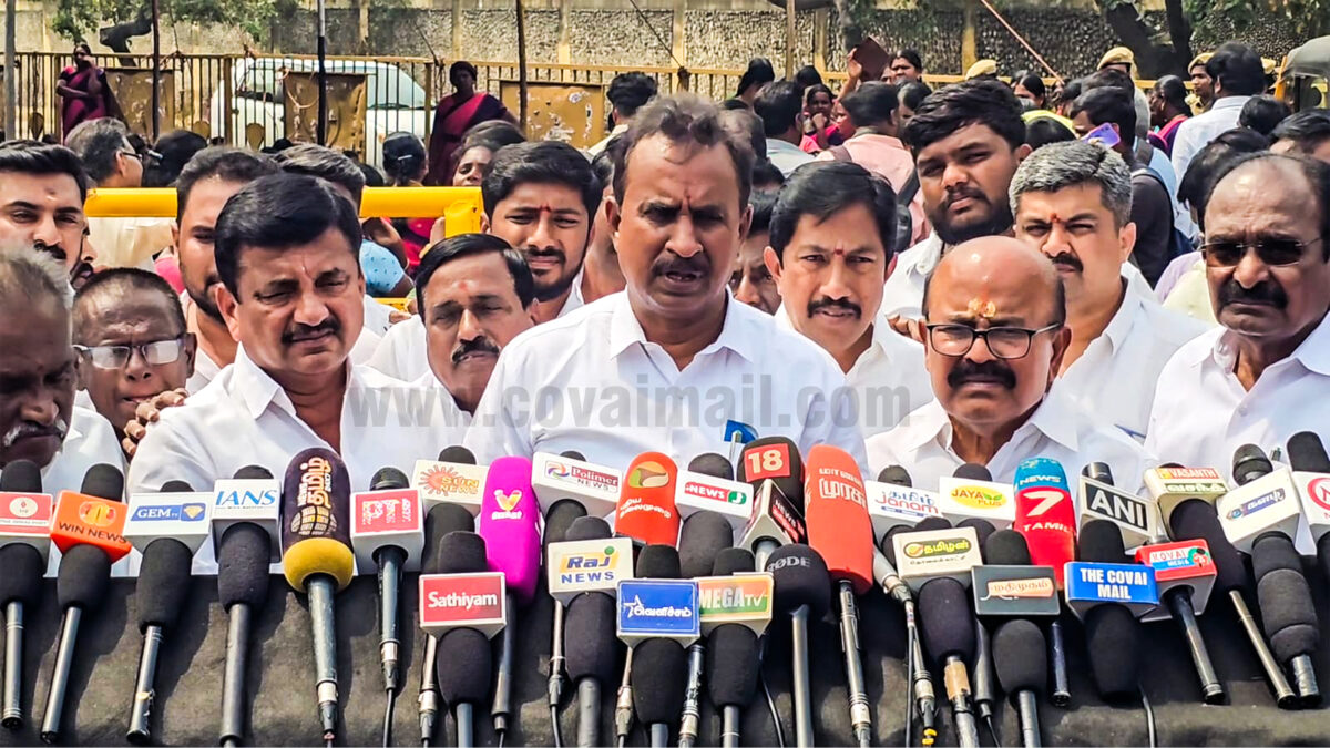 போராடும் அங்கன்வாடி ஊழியர்களிடம் அதிகாரிகள், அமைச்சர் உடனே பேச்சுவார்த்தை நடத்த வேண்டும் – எஸ்.பி. வேலுமணி