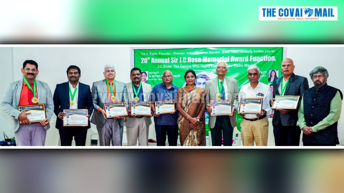 Renowned scientist wins Sir J.C.Bose Lifetime Achievement Award