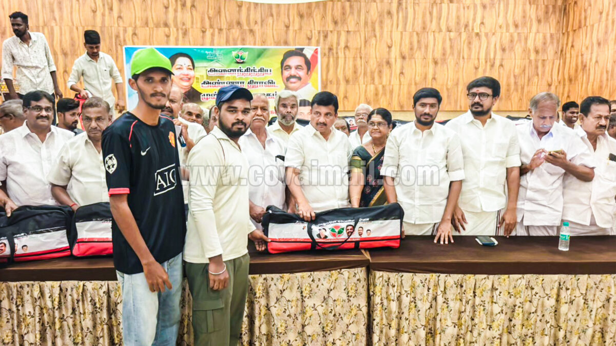 நலத்திட்ட உதவிகளை வழங்கிய பி.ஆர்.ஜி.அருண்குமார்