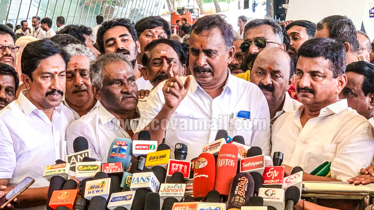 கோவை எப்போதும் அதிமுகவின் கோட்டை – எஸ்.பி. வேலுமணி 