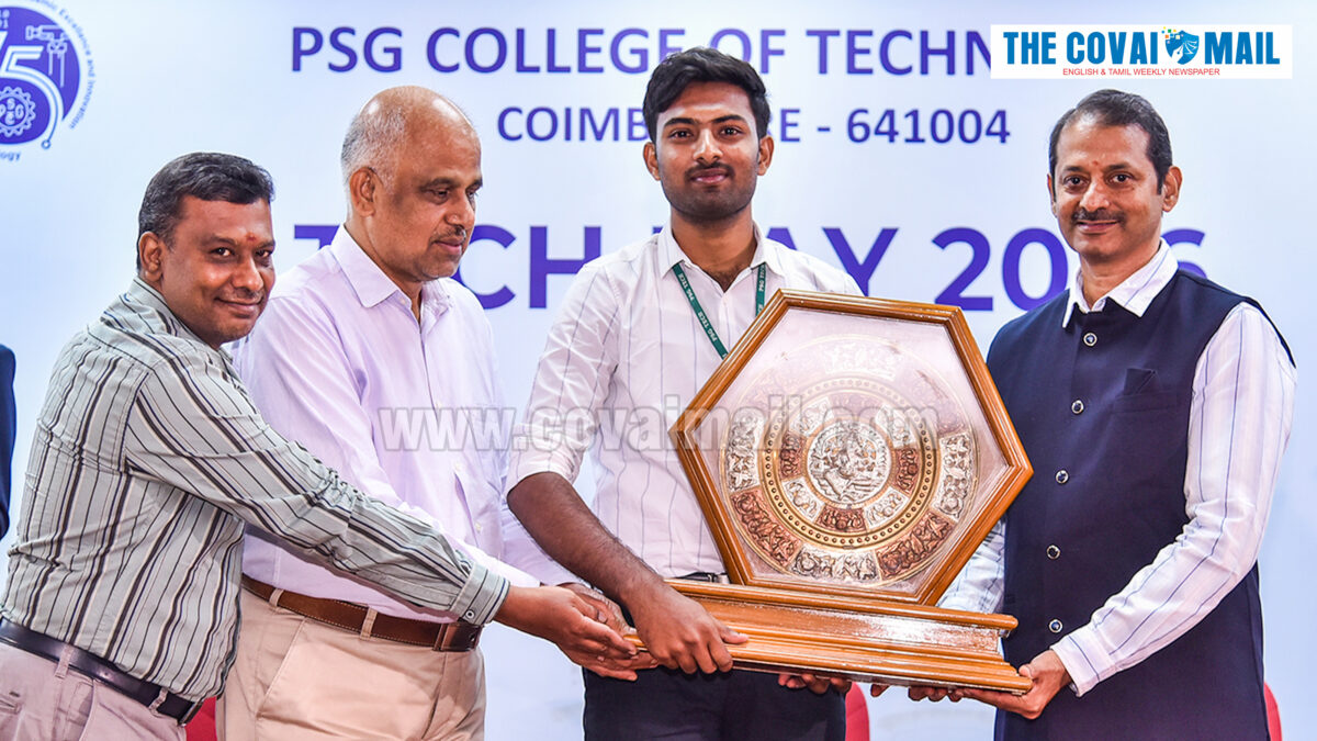 PSG Tech Day 2026: EEE final-year student named Best Outgoing Student