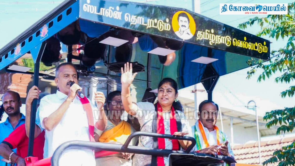 மேட்டுப்பாளையம் திமுக வேட்பாளர் விவசாயக் கூலி தொழிலாளர்களிடம் வாக்கு சேகரிப்பு