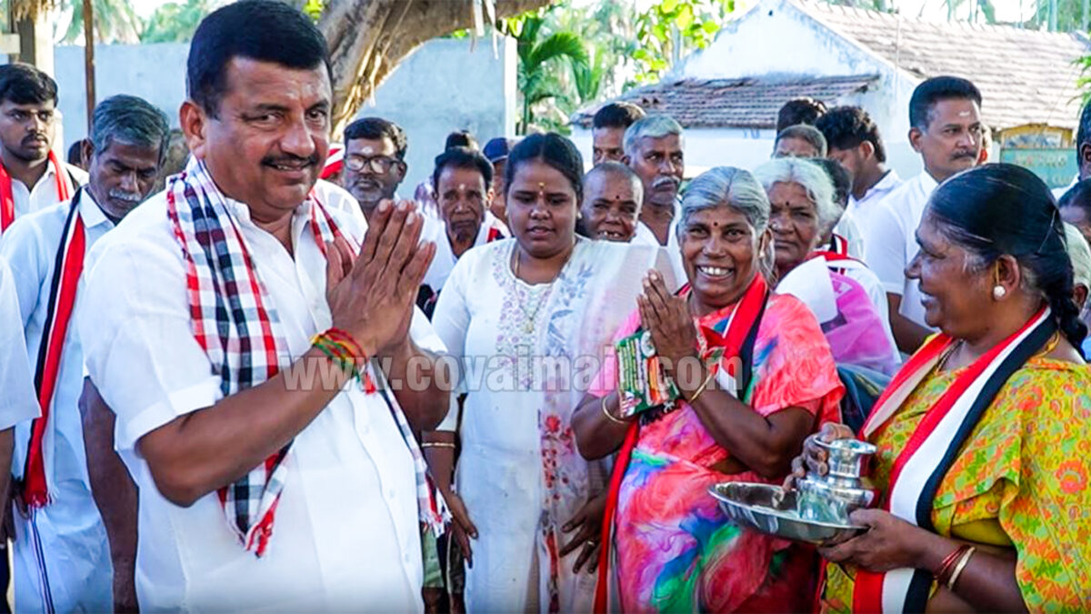 சர்கார் சாமக்குளம் பகுதியில் பி.ஆர்.ஜி.அருண்குமார் பிரச்சாரம்