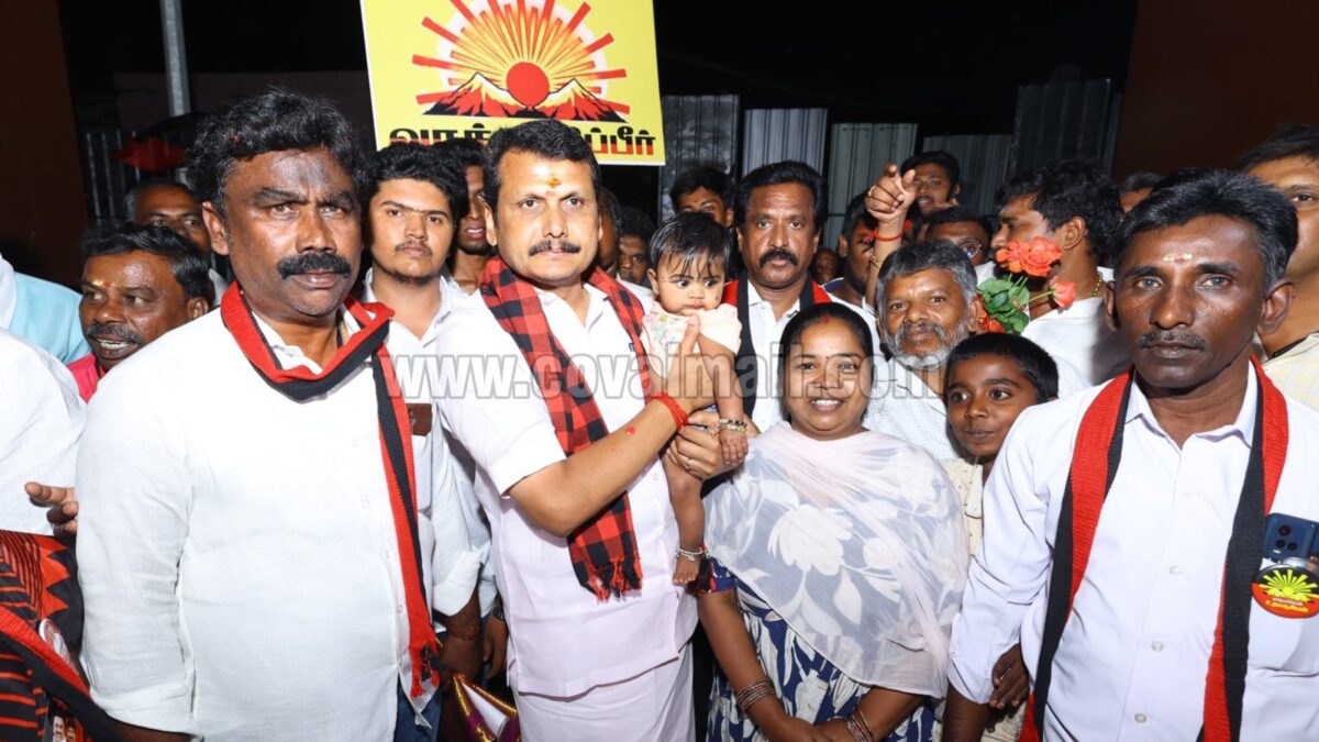 பெரியகடை வீதி உள்ளிட்ட பகுதிகளில் செந்தில் பாலாஜி பரப்புரை