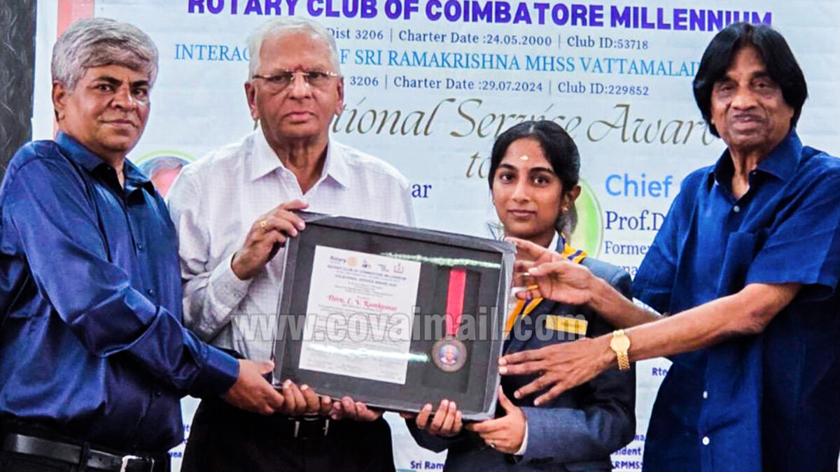 எஸ்.என்.ஆர்.சன்ஸ் அறக்கட்டளையின் தலைமைச் செயல் அதிகாரிக்கு ‘மதிப்பு மிக்கத் தொழில் சேவை’ விருது