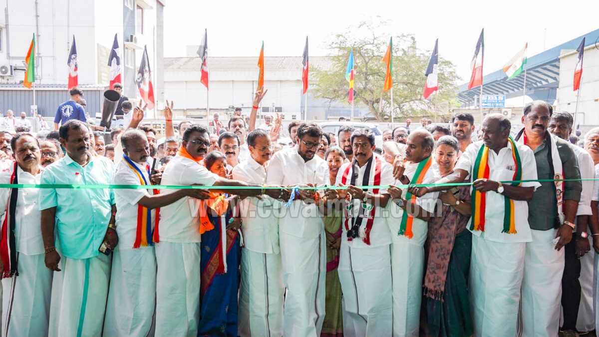 சிங்காநல்லூரில் தேர்தல் அலுவலகம் திறப்பு, தே.ஜ.கூட்டணியினர் உற்சாகம்