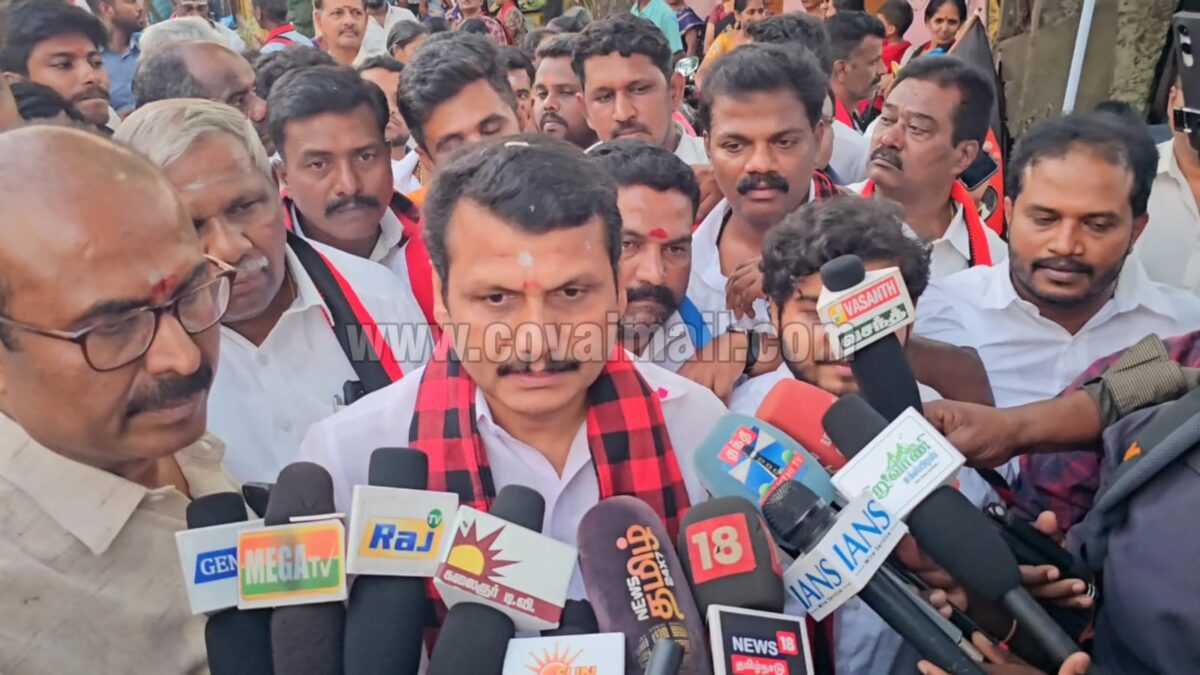 கோவை தெற்கு தொகுதி மக்கள் வைக்கும் கோரிக்கைகள் நிறைவேற்றப்படும் – செந்தில்பாலாஜி உறுதி