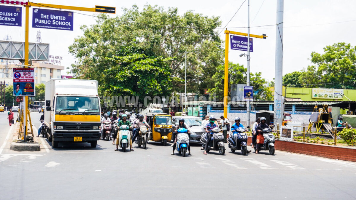 கோடையில் வாடிய வாகன ஓட்டிகள்