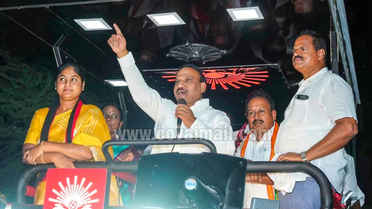 கவிதா கல்யாணசுந்தரத்தை ஆதரித்து மேட்டுப்பாளையத்தில் ஆ.ராசா பிரச்சாரம்